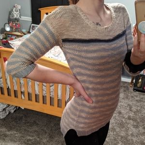 Striped 1/4 Sleeve Top